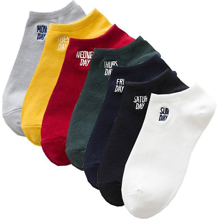 Set 7 đôi tất tuần nữ cổ ngắn