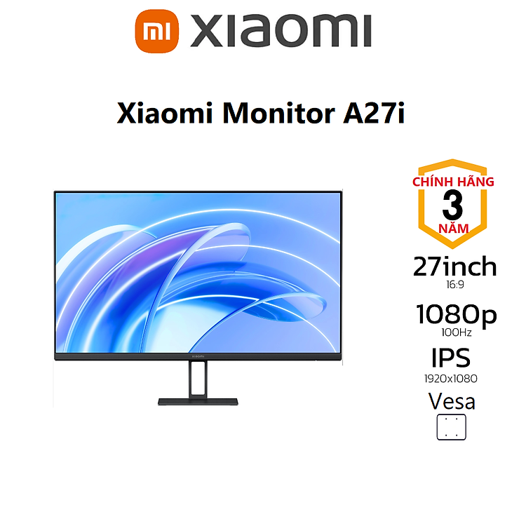 Màn hình máy tính Xiaomi 27inch Tấm nền IPS 1080P Chuẩn Vesa A27i - Hàng chính hãng
