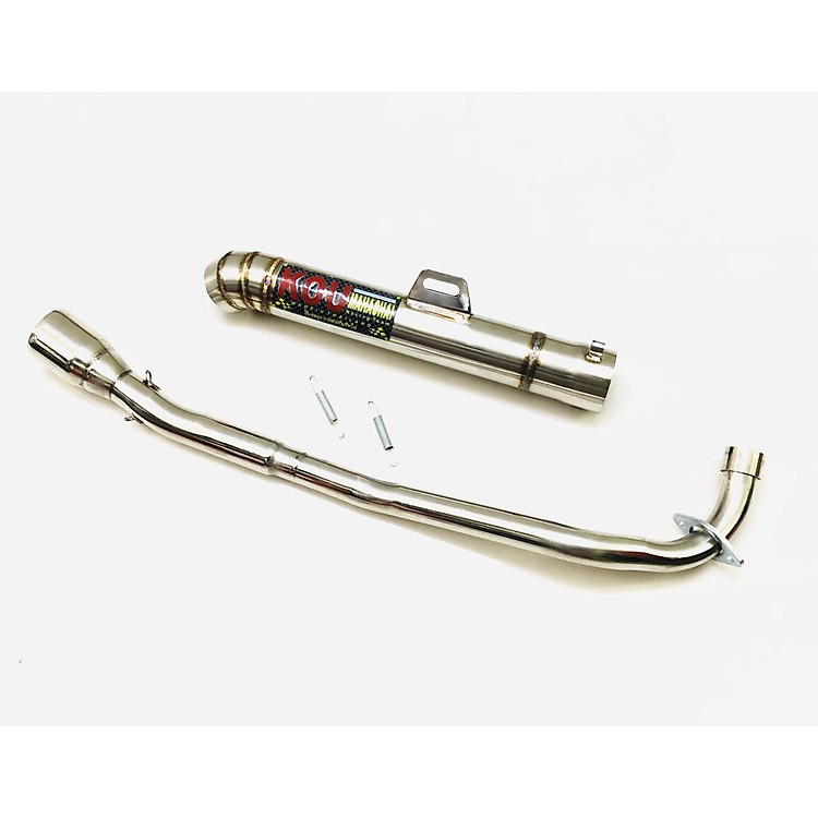 pô KOU inox không nỉ có cổ dùng cho xe sirius