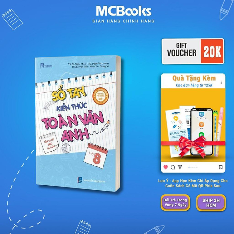 Sổ Tay Kiến Thức Toán – Văn – Anh Lớp 8