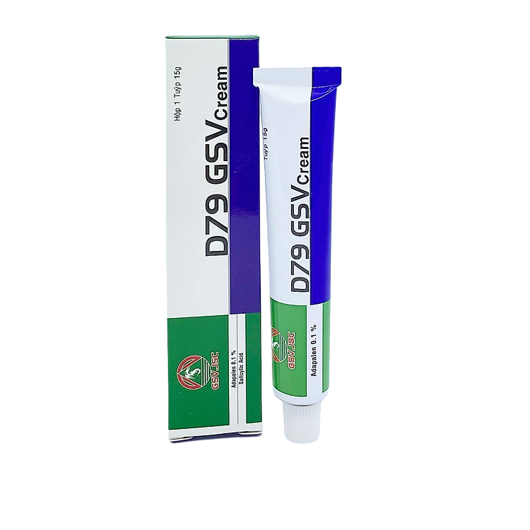 Kem D79 GSV Cream 15g - Ngừa Mụn Trứng Cá, Lưng, Dày Sừng Nang Lông - Quablue