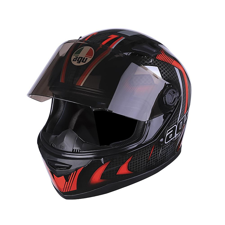 Mũ Bảo Hiểm Fullface AGU Tem 52_ Nón bảo hiểm Fullface_ Mũ bảo hiểm phượt_ Fullface moto