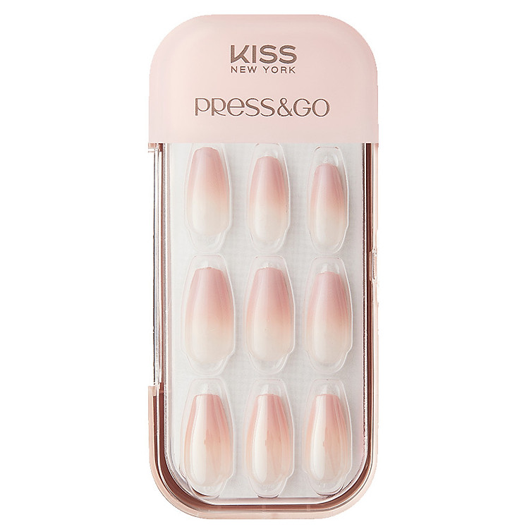 Bộ 30 Móng Tay Gel Tự Dán Press & Go Kiss New York Nail Box - Milk Tea (KPNC06K)