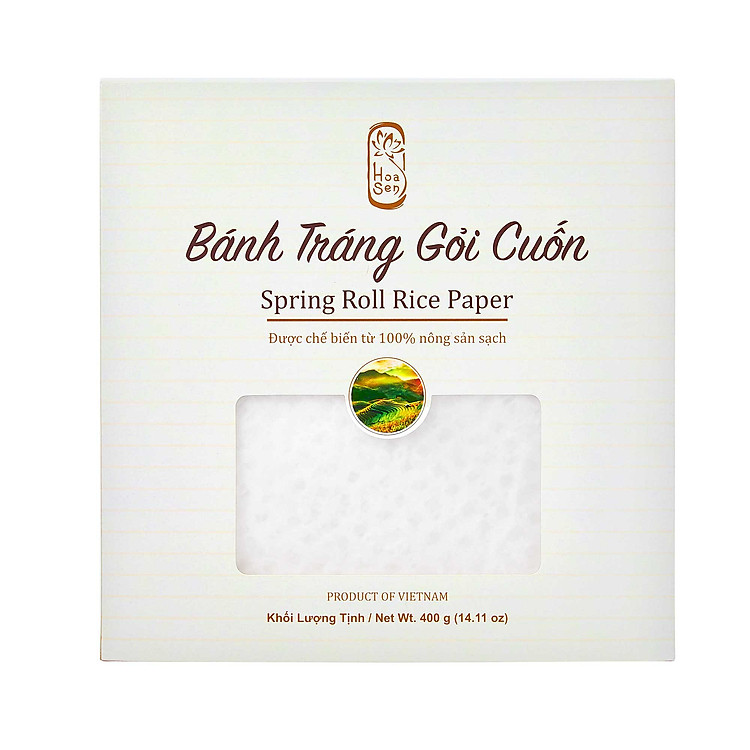 Bánh Tráng Gỏi Cuốn Hoa Sen - Hoa Sen Rice Paper - Hộp 400g