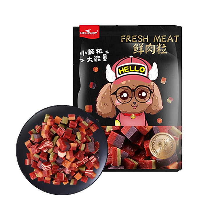 Viên thịt bò cho chó (mix 4 hương vị) (500gr/túi) Bánh thưởng cho chó mèo thú cưng