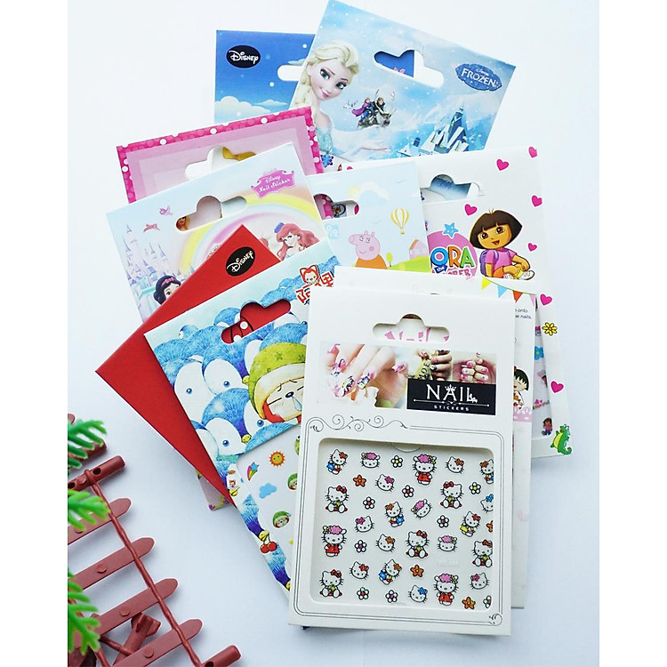 Combo 10 tờ hình xăm dán chủ đề công chúa hoạt hình dễ thương