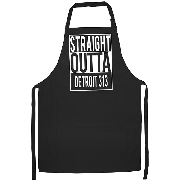 Tạp Dề Làm Bếp In Hình Straight Outta DETROIT 313