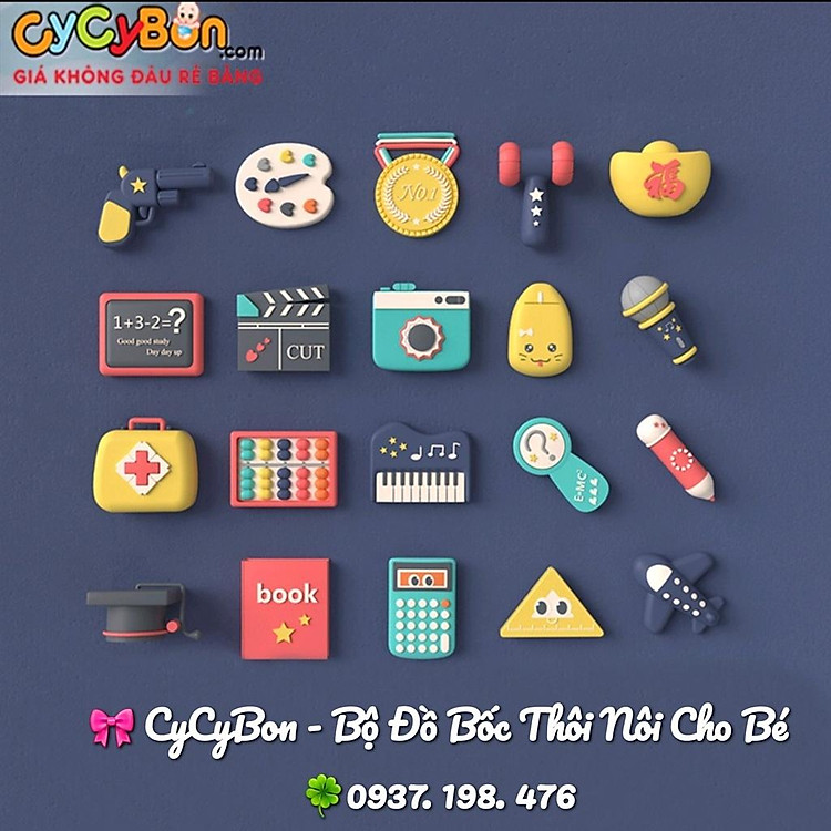 Hộp Quà Bốc Thôi Nôi Cho BÉ TRAI 1 Tuổi - Có 20 Món Mô Tả Chi Tiết Các Ngành Nghề Tương Lai - Siêu HOT