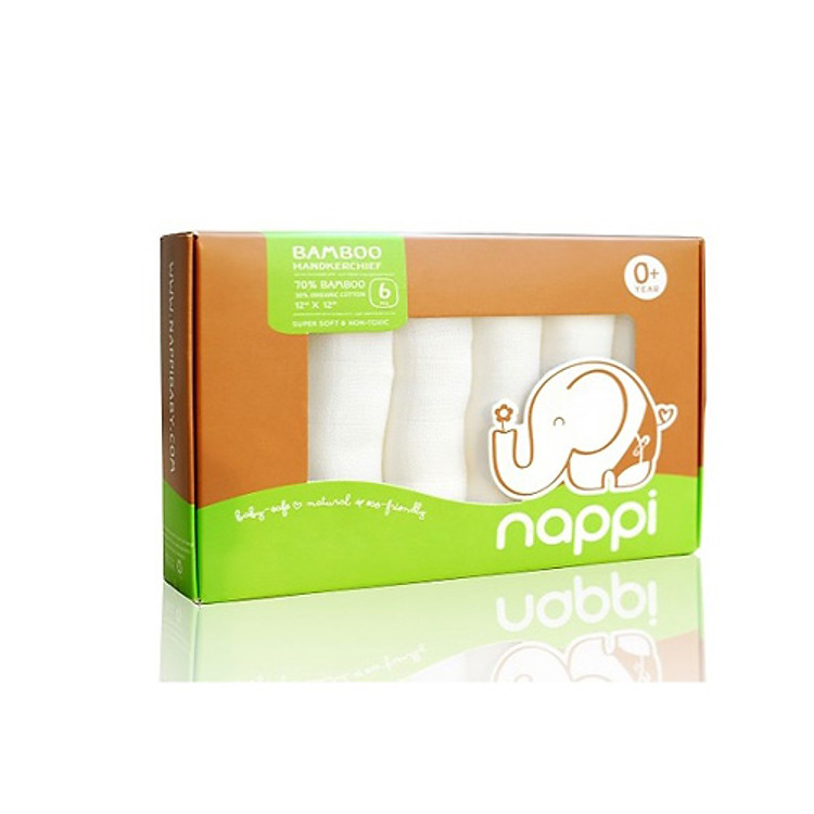 Mua Khăn sữa Nappi Pack 6 - trắng Chính hãng Ưu đãi - Hình ảnh 4