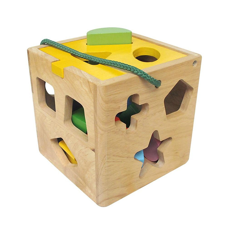 Đồ chơi gỗ Giỏ thả 12 khối Chính hãng Tiết kiệm - Hình ảnh 2