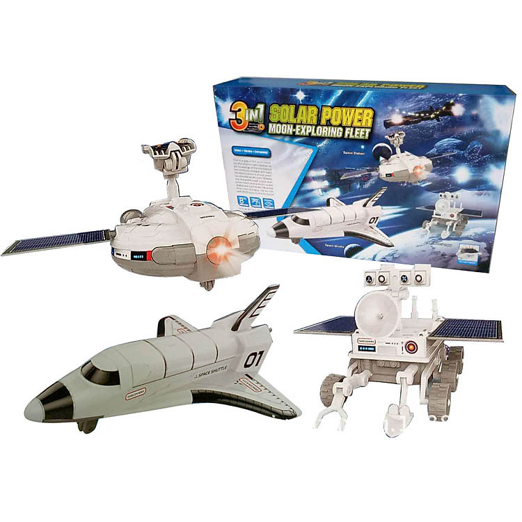 BỘ ĐỒ CHƠI KHOA HỌC LẮP RÁP PHI THUYỀN KHÁM PHÁ MẶT TRĂNG DÙNG NĂNG LƯỢNG MẶT TRỜI 3 TRONG 1