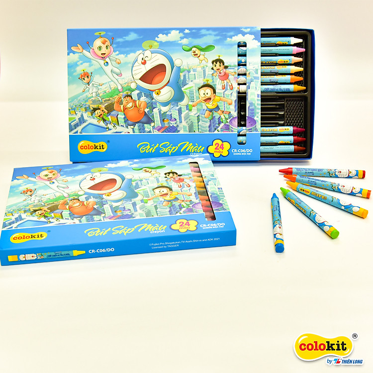 Sáp 24 màu Thiên Long Colokit Doraemon CR-C06/DO - Ảnh 6
