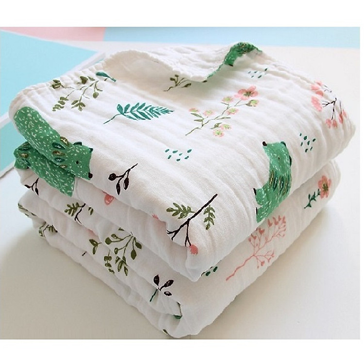 Khăn Tắm Em Bé, Khăn Sợi Tre Kháng Khuẩn Siêu Mềm -Tặng Khẩu Trang (Màu và mẫu ngẫu nhiên)