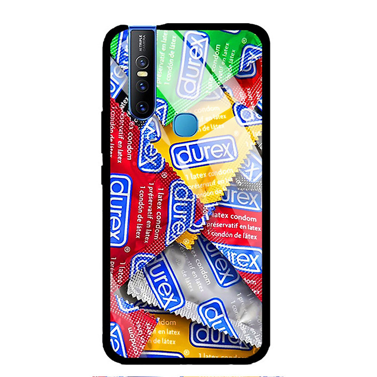 Ốp Lưng Kính Cường Lực cho điện thoại Vivo V15 - 0217 DUREX - Hàng Chính Hãng