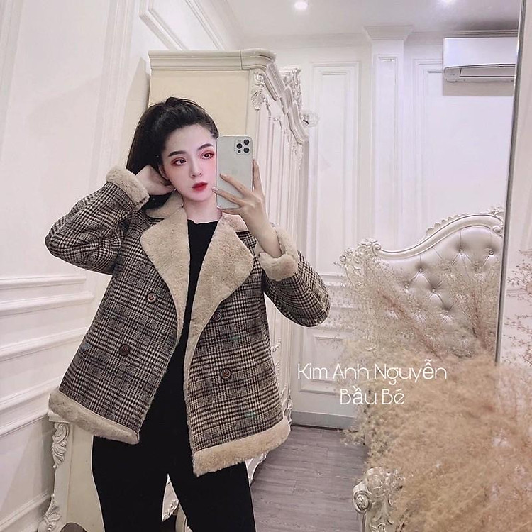 áo khoác dạ lót lông
