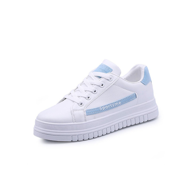 Giày nữ, Giày sneaker nữ mẫu mới BAZAS BZ802TXNN Trắng Phối Xanh