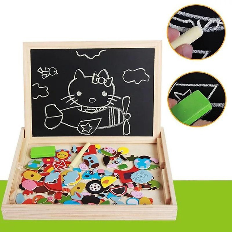 Mua Hộp tranh ghép gỗ nam châm 2 mặt Chính hãng Tiết kiệm - Hình ảnh 2