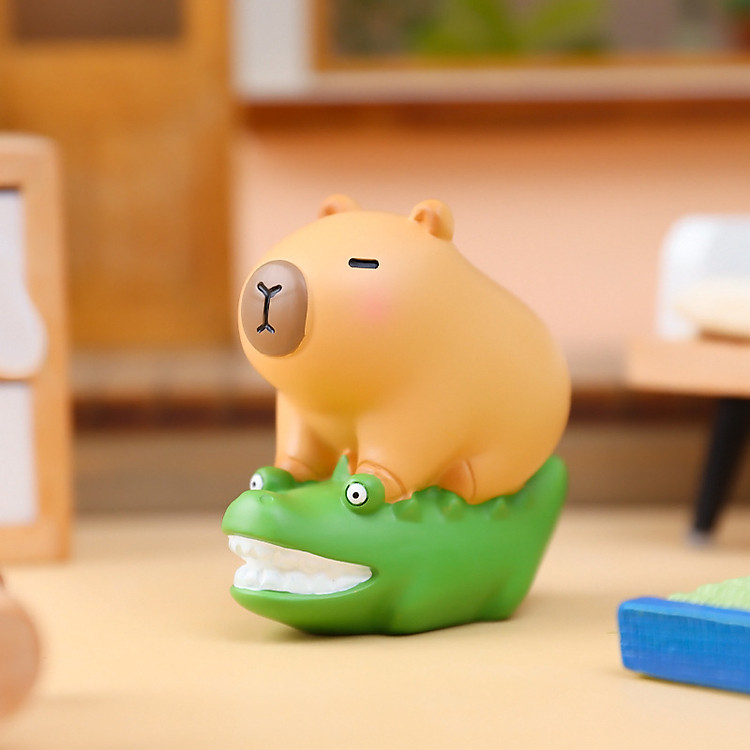 Mô Hình CapyBara Nâu Ngôi WC (Bộ 8)
