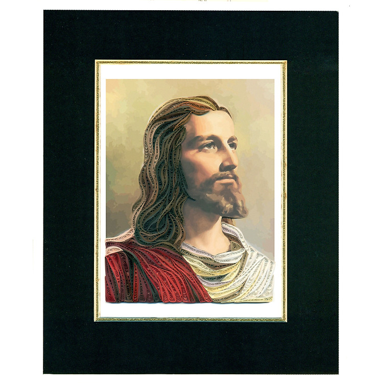 Tranh Giấy Xoắn Nghệ Thuật Hinh Chúa Jesus size 20x25cm