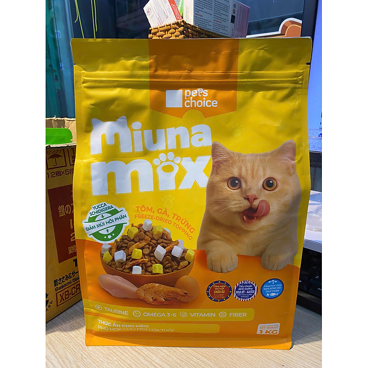 ( TẶNG KÈM 1 TÚI SÚP THƯỞNG) - HẠT DÀNH CHO MÈO MR.VET TÚI 1KG T1 - T2