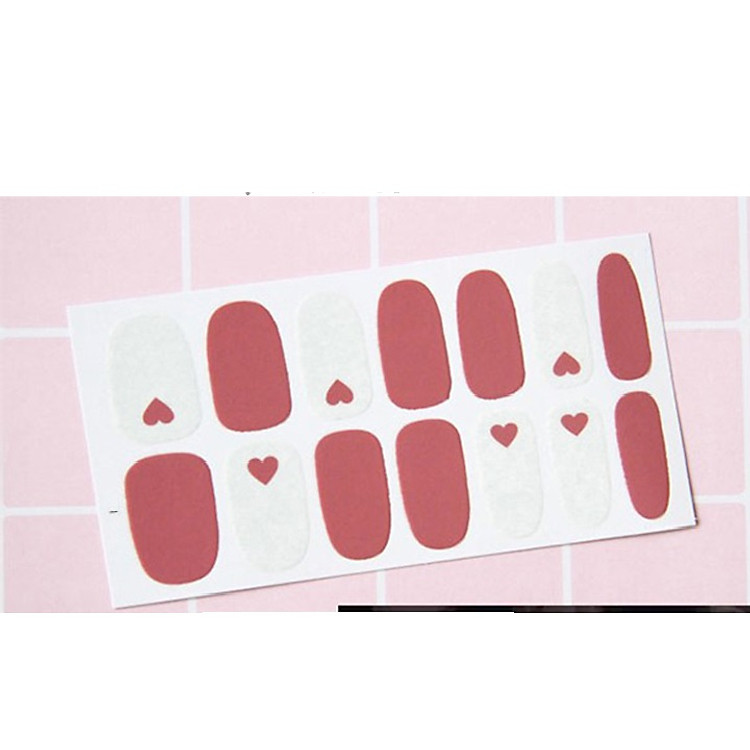 2 Miếng Dán Móng Tay Nail Wraps Pink