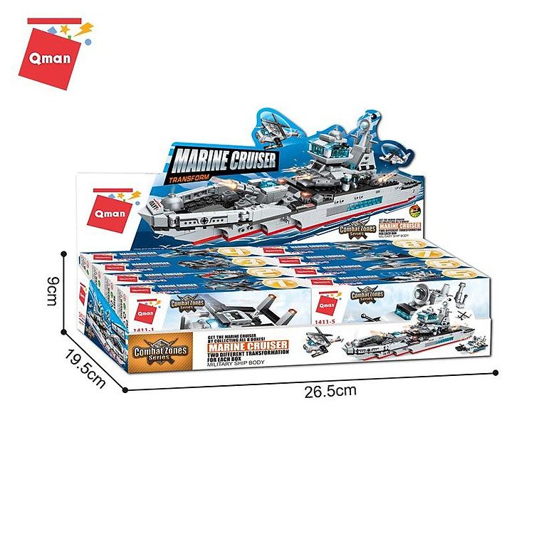 Mua Đồ chơi xếp hình tàu biển Qman 1411 Chính hãng Tiết kiệm