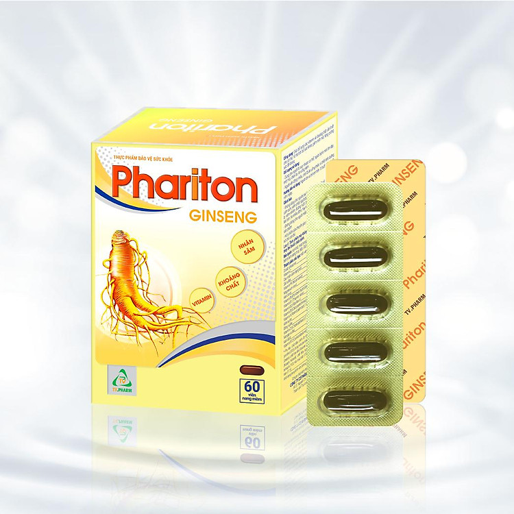 Thực phẩm bảo vệ sức khỏe PHARITON GINSENG - Bổ sung Vitamin, Khoáng chất và Nhân sâm cho cơ thể