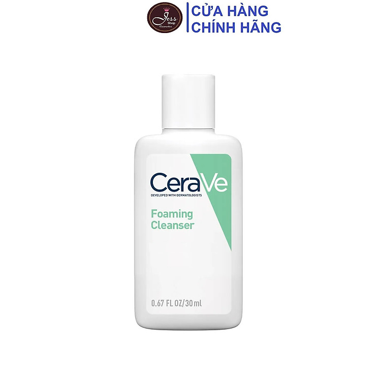Sữa Rửa Mặt Dịu Nhẹ Cho Da Dầu CeraVe Foaming Cleanser 30ml
