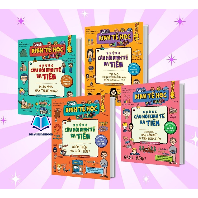 Sách Combo Kinh tế học vui nhộn những câu hỏi kinh tế ra Tiền (4 Cuốn) (MG)