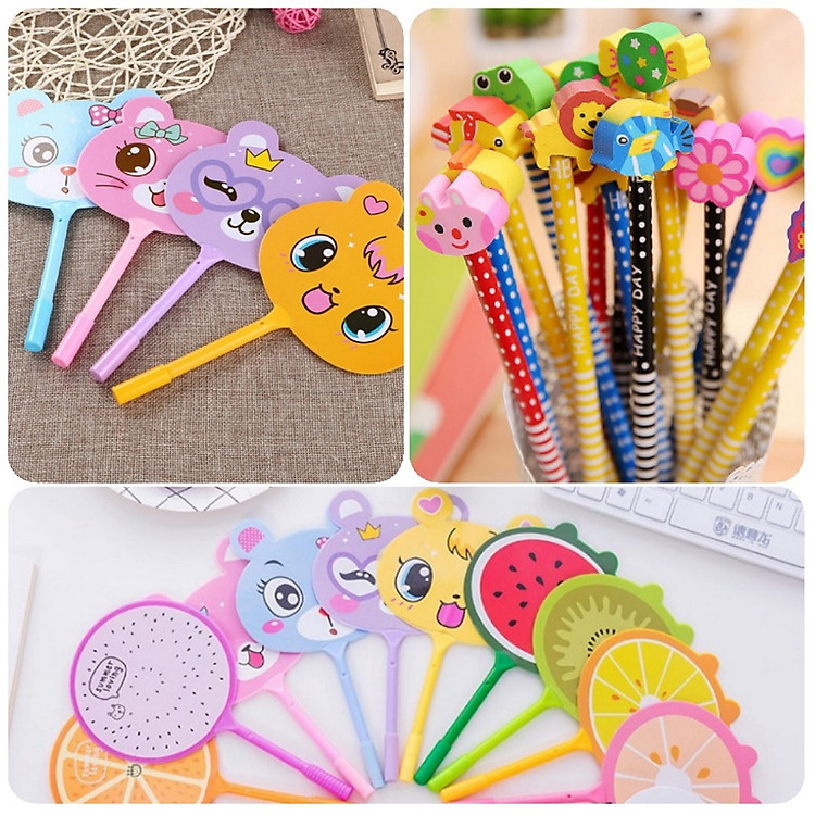 Set Quà Tặng 5 Món Bút Bi, Bút Chì Hình Hoạt Hình Ngộ Nghĩnh