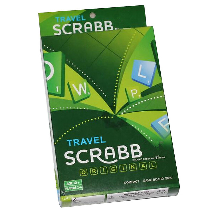 Trò chơi Xếp chữ tiếng Anh Scrabble mini 18x4x18 cm