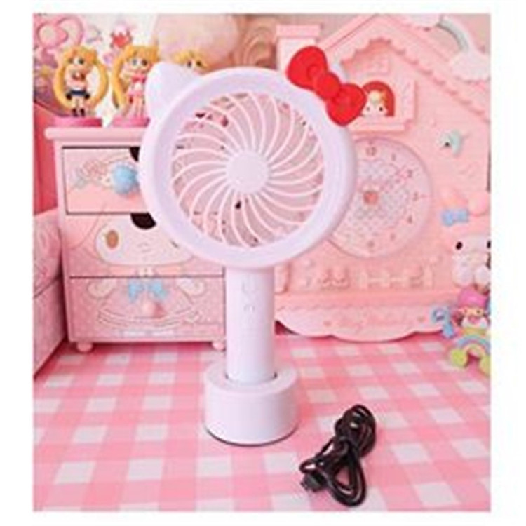 Quạt cầm tay mini - quạt sạc tích hợp đèn led và giá đỡ tiện dụng