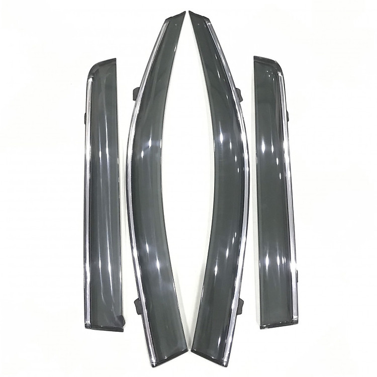 Bộ vè che mưa cao cấp chỉ mạ Crom dành cho xe Mitsubishi Outlander 2013-2018