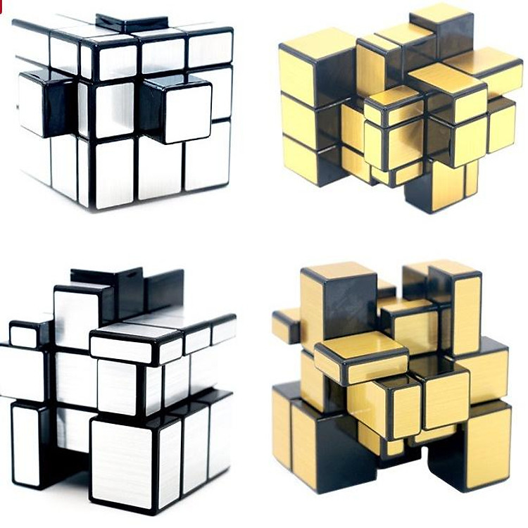 Đồ chơi Rubik 3x3 Biến Thể Rubik Mirror QiYi Khối Lập Phương Rubik Tráng Gương Vàng Tráng Gương Bạc