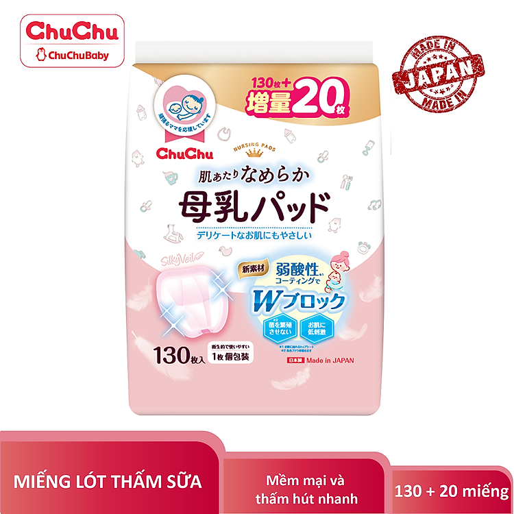 Tìm mua tại Avakids:Miếng Lót Thấm Sữa ChuChu Baby 130 Miếng, tràn ngập Khuyến mãi, Ưu đãi