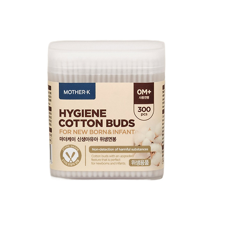 Tăm bông sơ sinh Mother-K Hàn Quốc 300c Chính hãng Giá rẻ - Hình ảnh 3