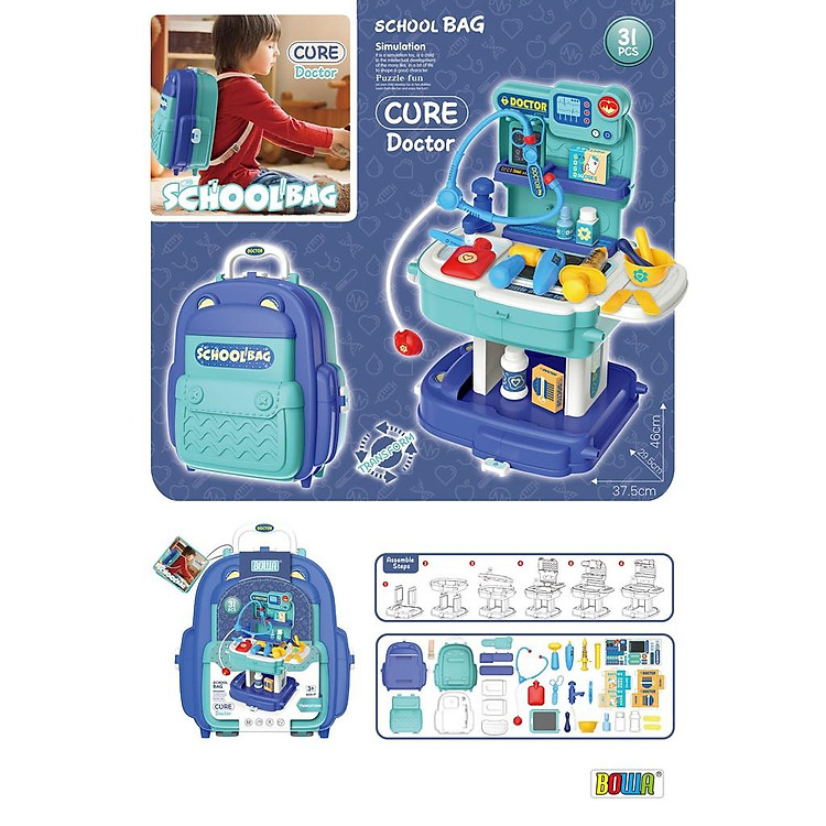 Đồ Chơi Bác Sĩ Không Pin Bowa 8391P Chính hãng Giá rẻ - Hình ảnh 3