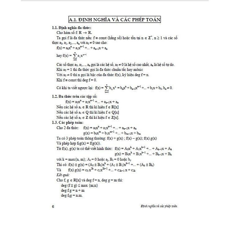 Chuyên Khảo Đa Thức - Bồi Dưỡng Học Sinh Giỏi Chuyên Toán - Ảnh 5