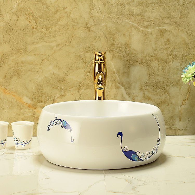 Lavabo đặt bàn, lavabo sứ nghệ thuật LX207