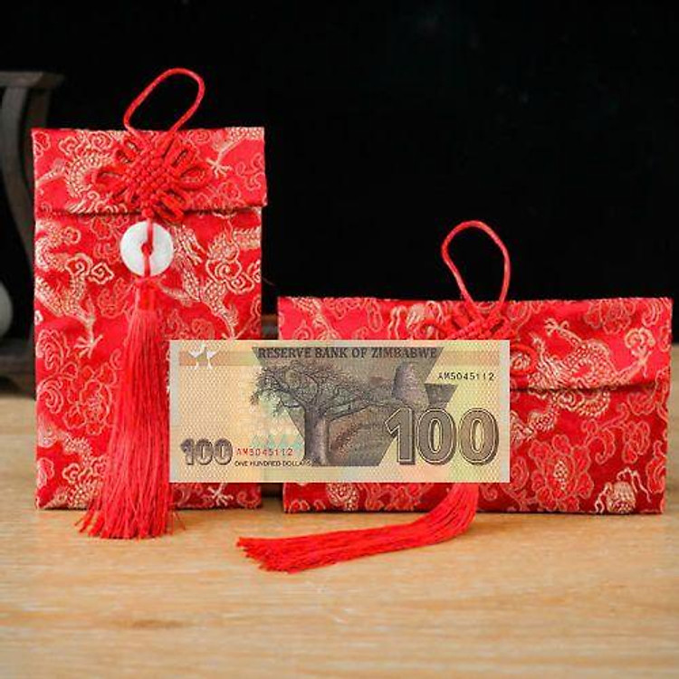 Túi Gấm Màu Vàng 100 Zimbabwe Mới Sưu Tầm