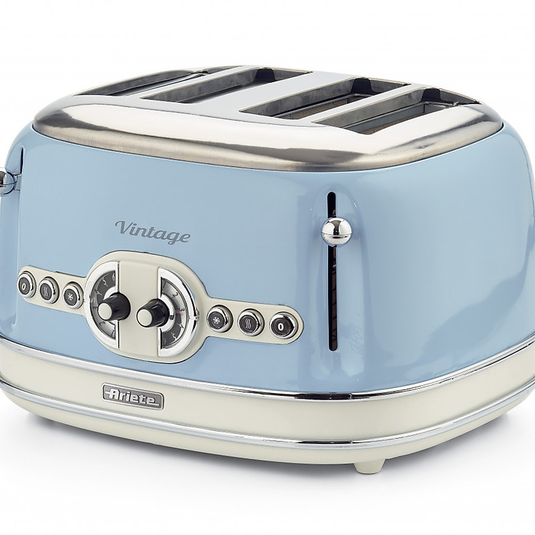 Nướng bánh mỳ 4 khay (Màu xanh da trời) Ariete MOD. 0156/05 - Hàng chính hãng