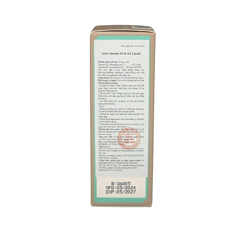 Kids Vitamin D3 & K2 Liquid 20ml Uy tín Giá rẻ - Hình ảnh 3
