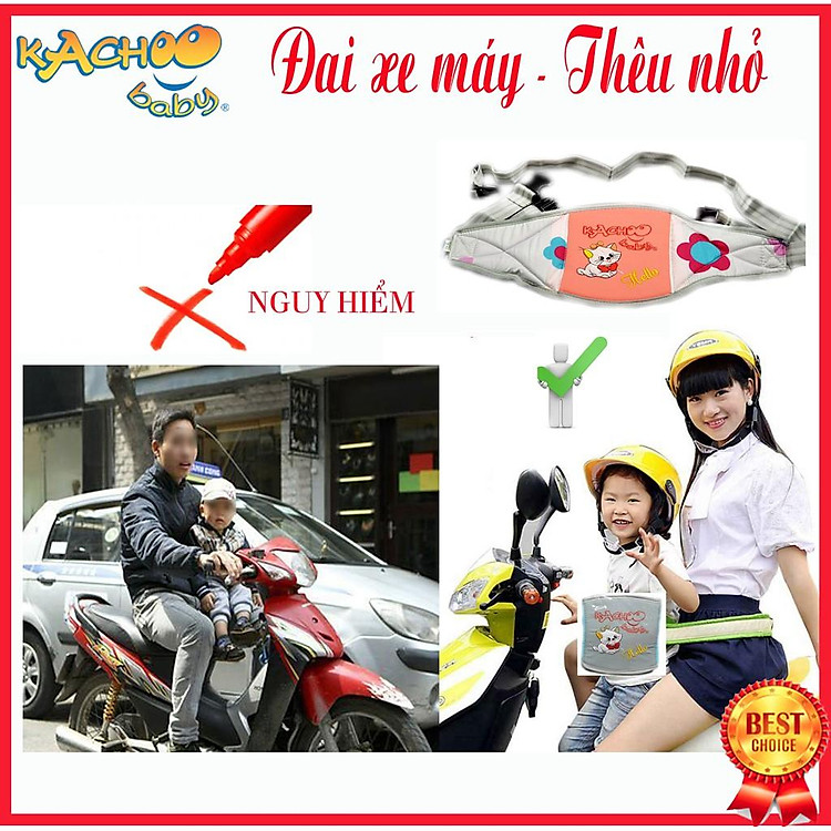 Đai an toàn xe máy cho bé Kachoobaby Chính hãng Ưu đãi - Hình ảnh 2