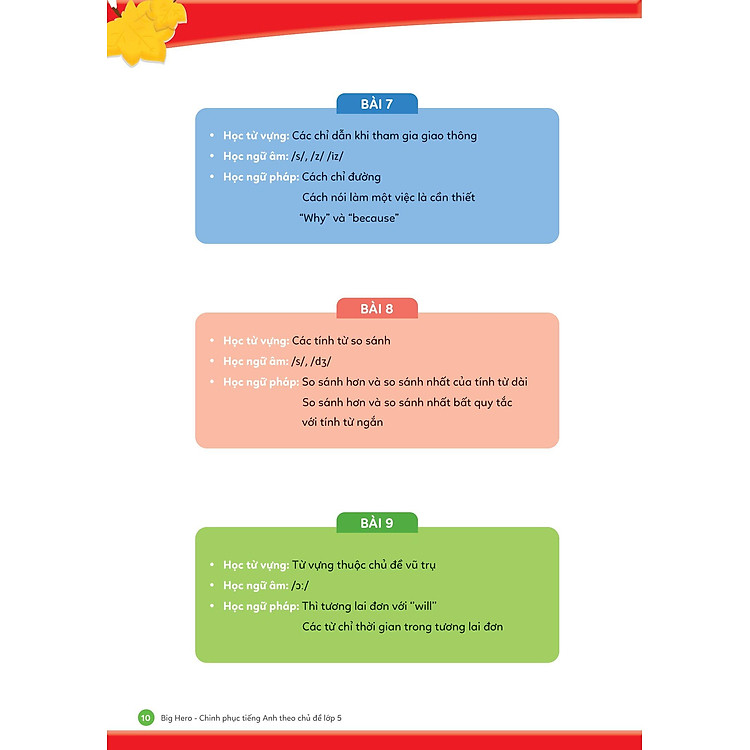 Big Hero Chinh Phục Tiếng Anh Theo Chủ Đề Lớp 5 - Ảnh 4