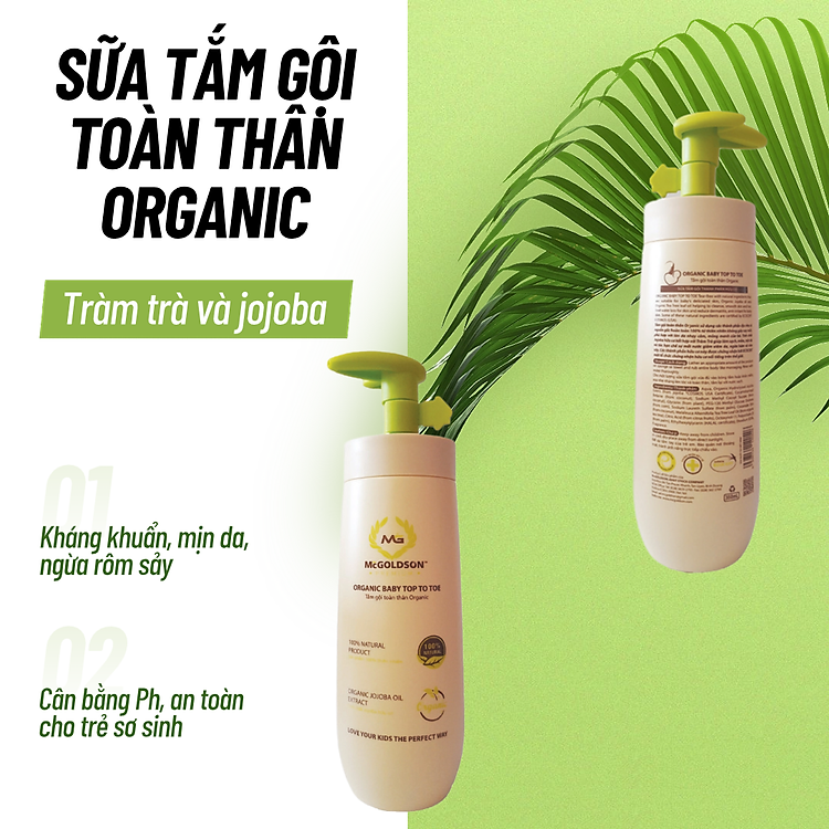 Tắm gội Organic 350mL McGOLDSON Chính hãng Ưu đãi - Hình ảnh 4