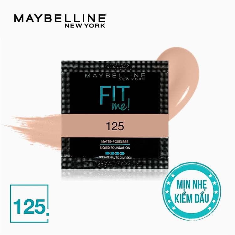 Mẫu thử Kem Nền Mịn Nhẹ Kiềm Dầu Fit Me Maybelline New York Matte Foundation 1.5ml Màu 125