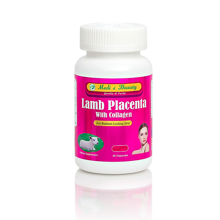Viên uống đẹp da nhau thai cừu Lamb Placenta with Collagen- Robinson Pharma Usa