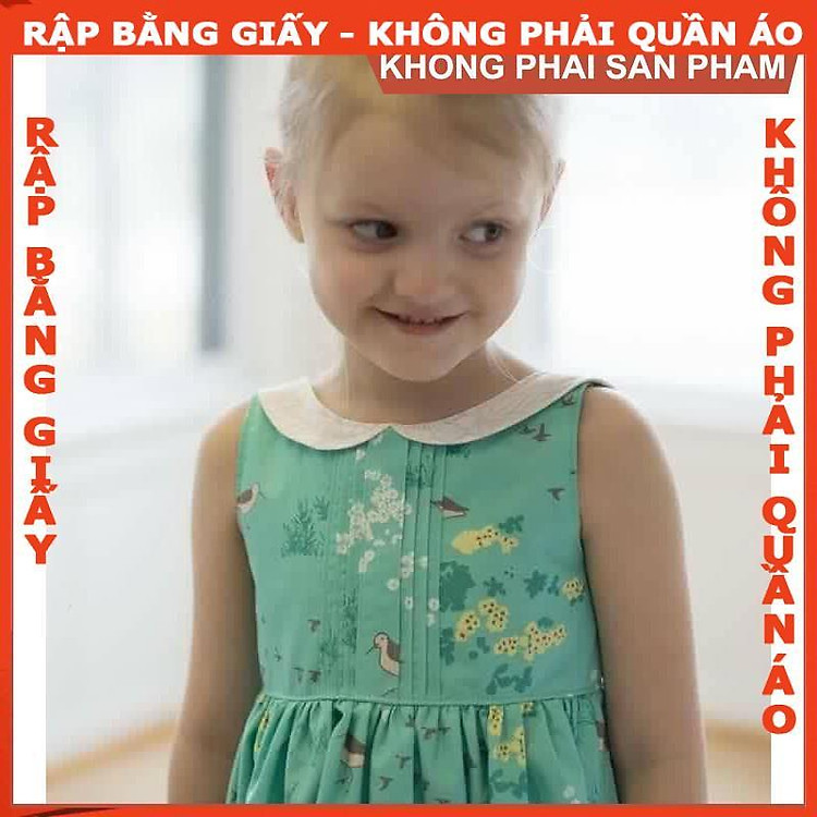 Rập giấy A0 đầm bé gái R266 (2 chiếc) - Ảnh 2