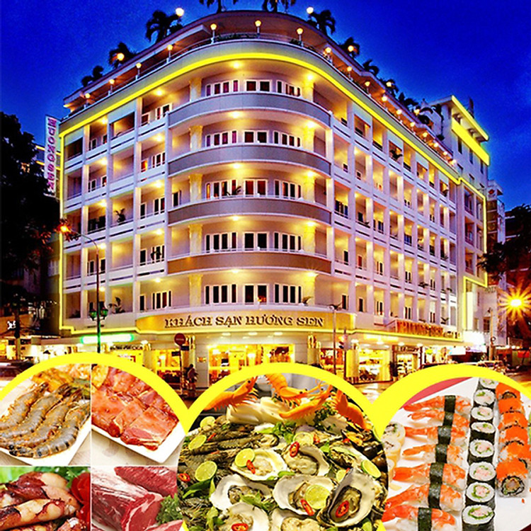 Buffet Nướng - Rooftop Sân Thượng - Miễn Phí Bia Tươi Tại Khách Sạn Hương Sen 3*