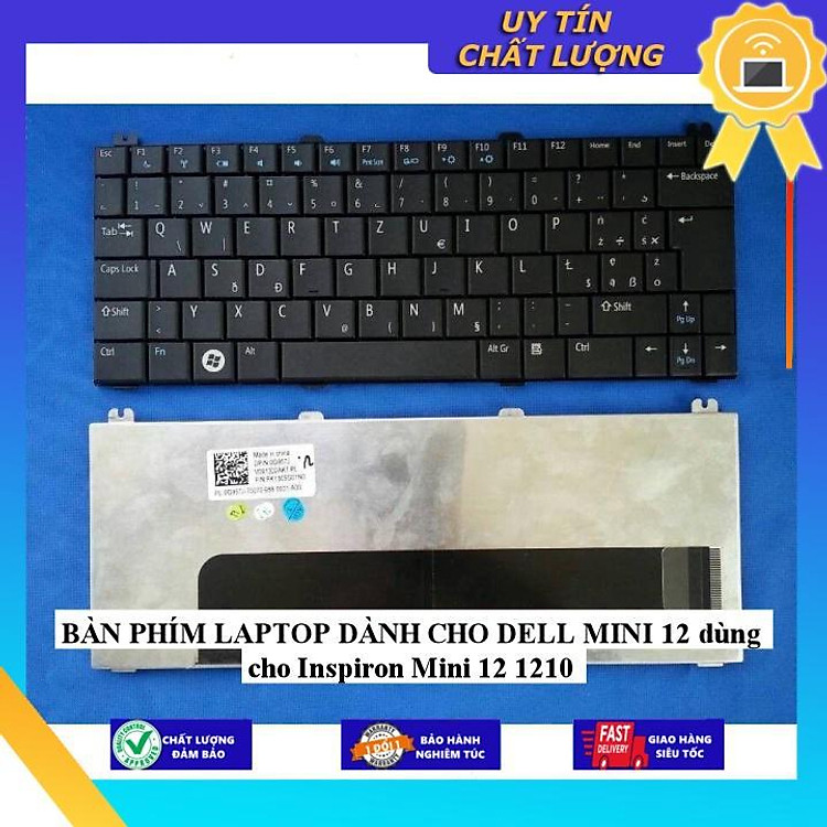 BÀN PHÍM LAPTOP dùng cho DELL MINI 12 dùng cho Inspiron Mini 12 1210 - Hàng Nhập Khẩu New Seal